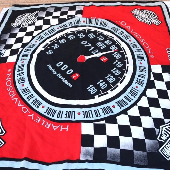 HARLEY DAVIDSON Speedometer Biker Scarf Bandana - Picture 1 of 16